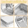 GGOLDMER 30 Pack Disposable Aluminum Foil Pans with Lids, 10x7.5