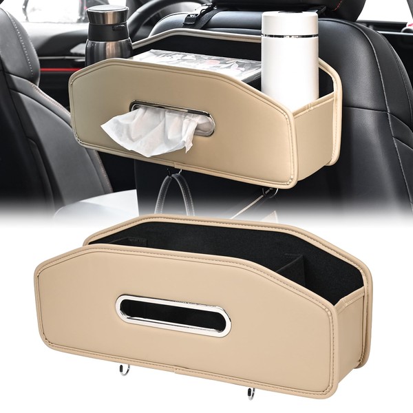 JEYODA Car Seat Back Organizer with 2 Drink Cup Holder,Car