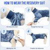SlowTon Dog Surgery Recovery Suit - Female Male Dog Onesie