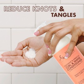 SheaMoisture SheaMoisture Curl & Shine Conditioner Coconut & Hibiscus, for Thick, Curly Hair, to Moisturize & Soften, 24 oz