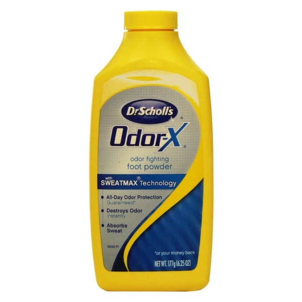 Dr. Scholl's Odor-X Odor Fighting Foot Powder 6.25 oz. (Quantity of 5)