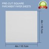 Parchment Paper Squares, 4x4 Inch, Set of 300, Small Hamburger