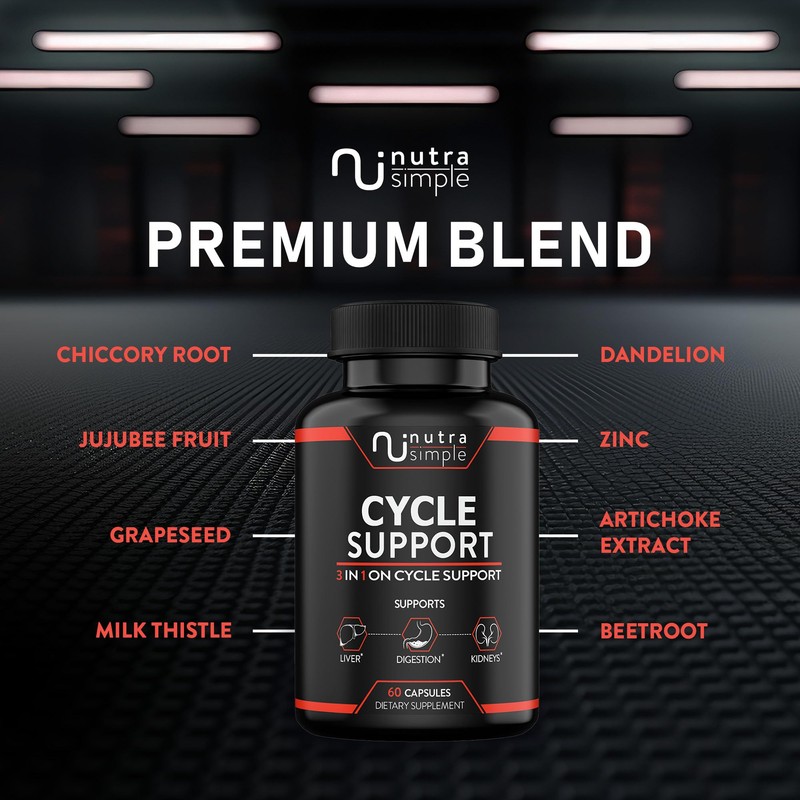 Nutra Simple Cycle Support Supplement for Men, 3-in-1 On Cycle