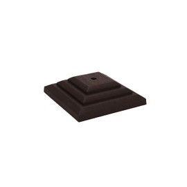 Pack of 10 Plastic Fence Post Caps in Dark Brown to fit a 3" Square Fence Post, Rot Proof. (GT0044). UK Made. Free UK Postage