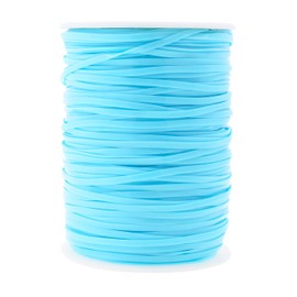 Mandala Crafts Sky Blue Plastic Lacing Cord Boondoggle String Kit - 2.5mm 100 Yds Gimp String Kit for Keychain Plastic Cord Bracelet Necklace Jewelry Making - Plastic Lanyard String
