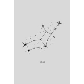 Virgo Zodiac Sign Lined Notebook Journal - Unique Star Sign Gift