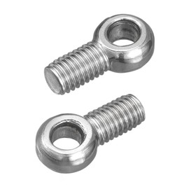 sourcing map 4Pcs M8 x 20mm Lifting Eye Bolts, 304 Stainless Steel Machinery Shoulder Swing Bolt Lifting Ring Eyebolt for Pipeline Gate Valves, Building Steel Pipe Fasteners, Silver