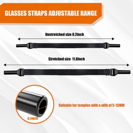 SMARTTOP Adjustable Glasses Strap-6 Pack No Tail Eyeglass Straps Eyewear Retainer Sport Unisex Sunglass Straps Holder