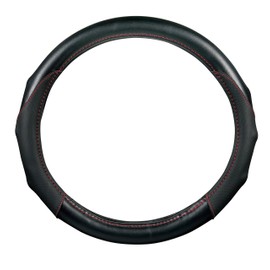 Bonform 6700-01BK Steering Wheel Cover Sporty Grip Light/Regular Car Steering Cover S: 14.4 - 14.9 inches (36.5 - 37.9 cm), Black