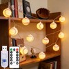 9.8ft Baseball Theme String Lights with Remote,Timer Dimmable Function,USB Powered