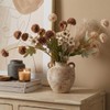 Ceramic Flower Vase with Vintage Handles，Farmhouse Rustic, 6-inch vase