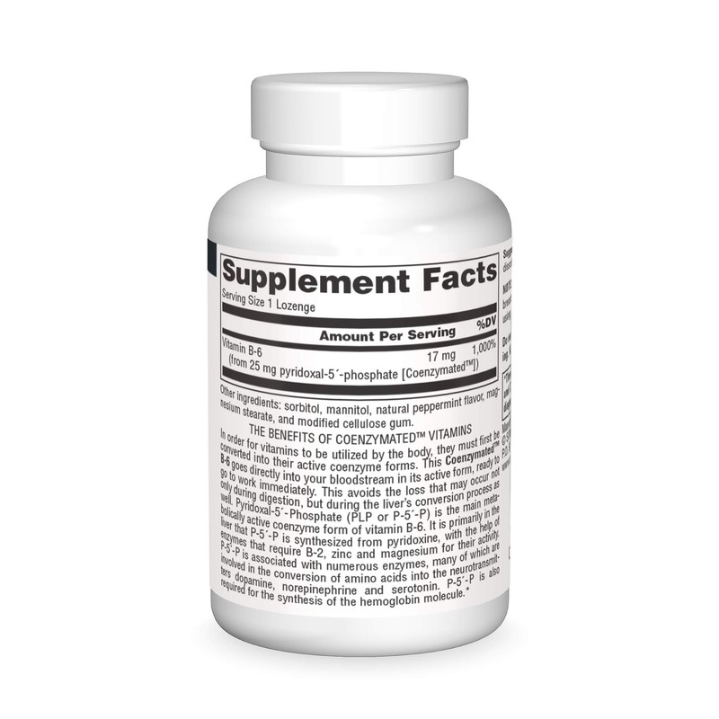Source Naturals Coenzymated B-6, 25mg - 30 Lozenges