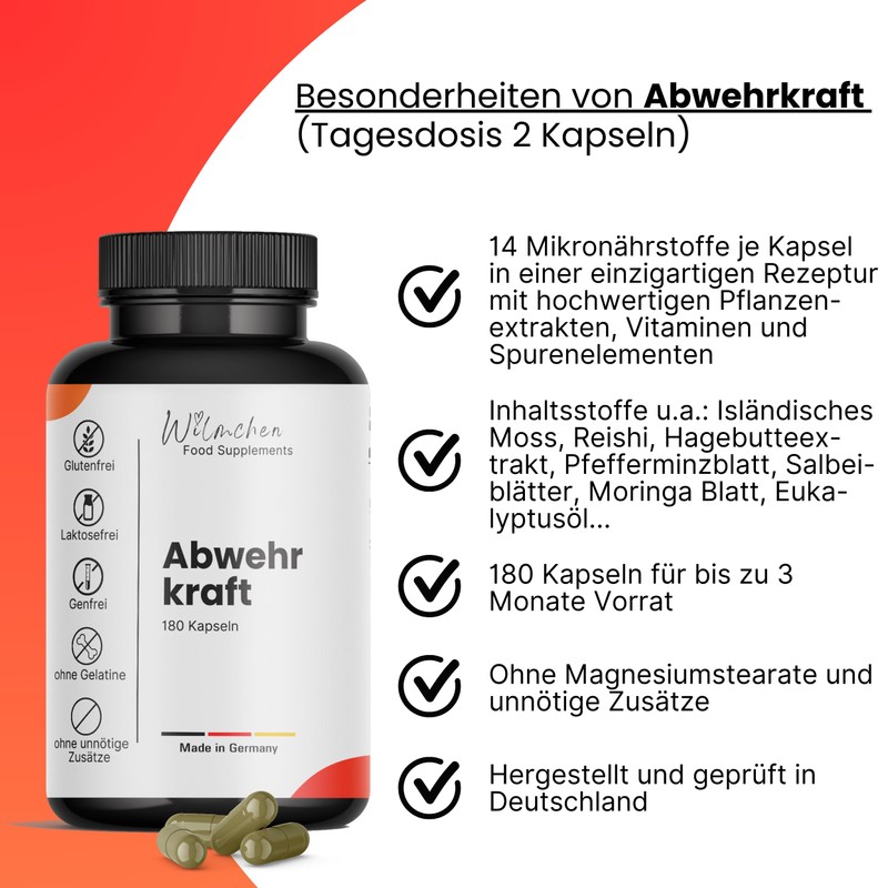 Abwehrkraft Capsules - Complex of 14 Active Ingredients for the