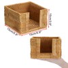 Sumnacon Napkin Holder,Square Rattan Napkin Holder Table Wicker Countertop,Cocktail Napkin