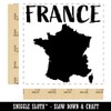 France Country Solid with Text Square Rubber Stamp for Stamping