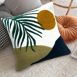HYOPUO Decorative Throw Pillow Cover, Boho Pillow Cover 18x18 Abstract Mid Century Pillowcases, Modern Textured Pillow Cover for Couch Bed Sofa