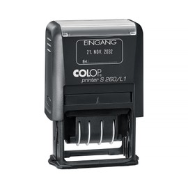 COLOP Date Stamp Printer S 260/L1 with Text "Entrance", Language: German (D02), Print Colour: Blue/Red