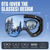 YOZISS Ski/Snowboard Goggles, Snow Goggles Magnetic with Interchangeable Lens, OTG