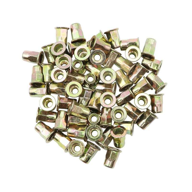 LBY 60pcs Carbon Steel Rivet Nuts, M6 Thread Insert Nutsert