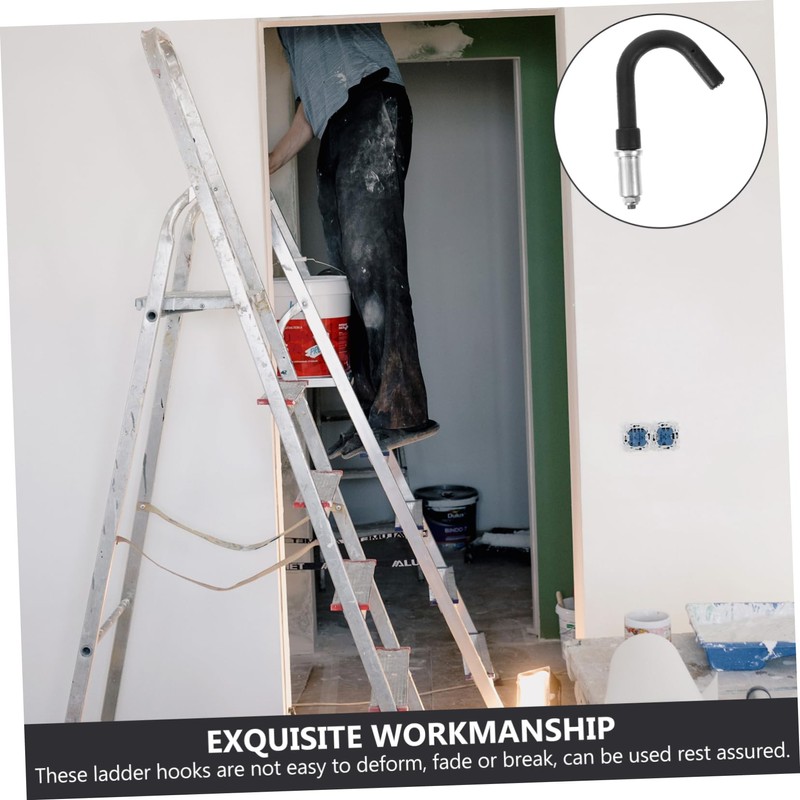 MUCKLILY Heavy Duty Ladder Hooks 2 Pieces Stabilizing Hooks for