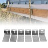 6PCS T Post Bracket, Carbon Steel Vertical Mounting Corner Brace