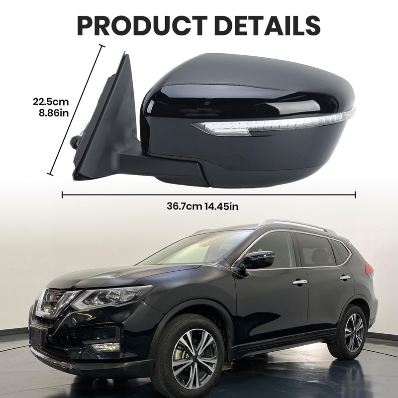 Left Driver Side Mirror Compatible with Nissan Rogue 2014-2021 with