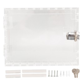 Thermostat Lock Box Transparent Acrylic Universal Clear Cover with 2 Keys 4.92x3.74x1.97in