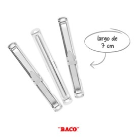 Baco | Broche Metálico Baco para Archivar Documentos - Caja con 50 Broches B-172 de 7cm para Oficinas, Escuelas y Archivos (7 CM)