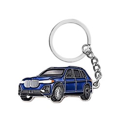 BENDCOKO Car Keychain Compatible with X5,Metal Key Chain,Fob Cover Cool Mods For X3/X5 Key chain, Enamel Keychain