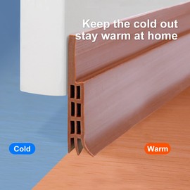 DAQI Guardapolvo y Protector para Puerta de 3 Capas,Tira de Sellado Autoadhesiva de Silicona,Tira de Sellado de Puerta y Ventanas para Aislamiento acústico/Viento/Polvo/Insectos. (Marrón)