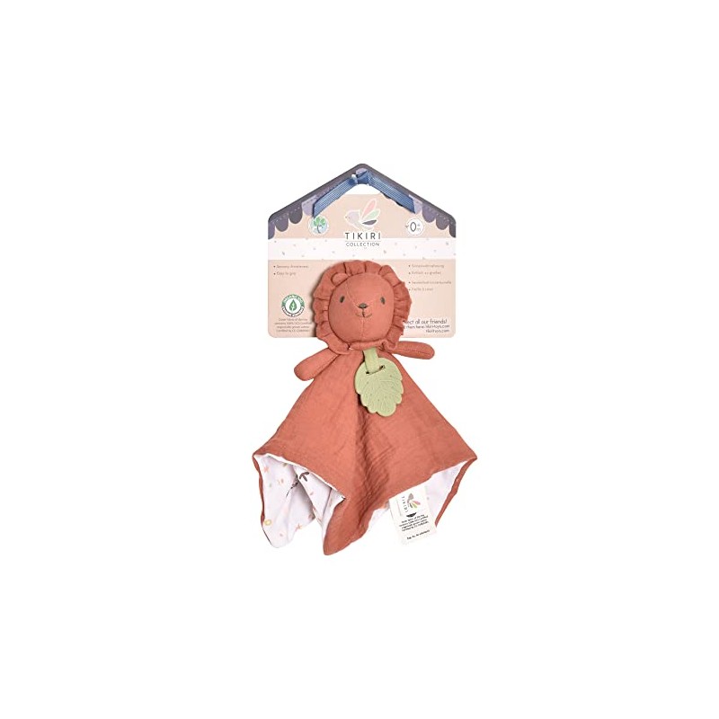 Tikiri 8598303 Natural Rubber Lion Comforter for Babies and Children