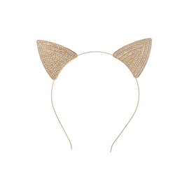 Western F.a.s.h.i.o.n Cat Ears Headband With Rhinestones (Gold)