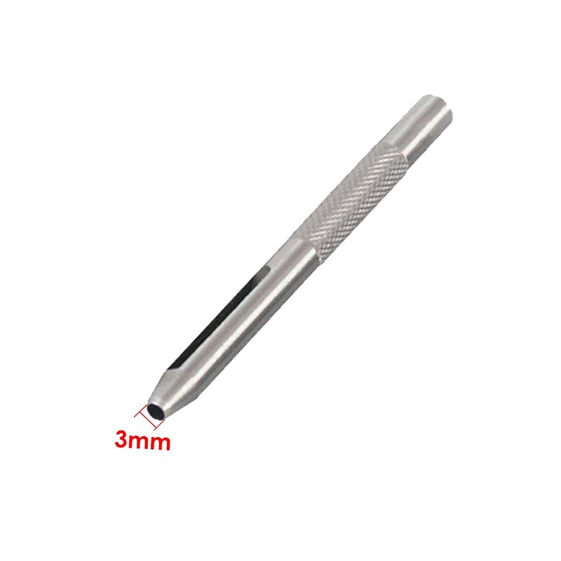 Weddecor 3mm Hollow Leather Hole Punch Heavy Duty Solid Steel