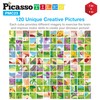 PicassoTiles 20 pcs Magnetic Cube Puzzle 6-in-1 Dinosaur Theme Pattern
