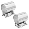 Vechkom 2.0 Inch Exhaust Clamp Butt Lap Joint Band Clamp
