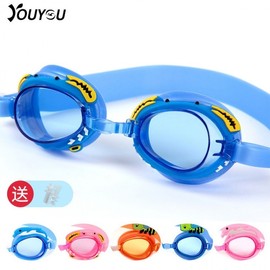 Children's Cartoon Swimming Goggles for Pool Water Play Kids LF811 Purple Rabbit [Includes Waterproof Earplugs] 30ea