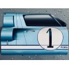 WOW!!!Curved Ford Gt40 Lemans Race Side View Car Style Sign