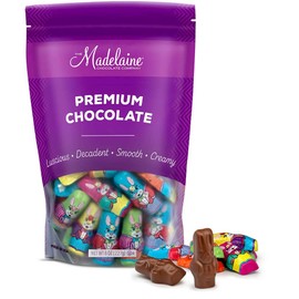 Madelaine Easter Chocolate Bunny - 25 Premium Milk Chocolate Mini Bunnies - 1/2 LB Easter Candy Individually Wrapped Basket Stuffers