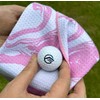 Marble patterned Golf Towel with Carabiner Clip, 50 x 30