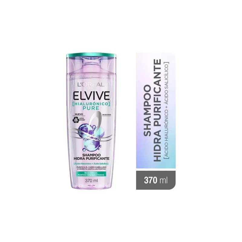 Shampoo Elvive Hialurónico Pure x370ml