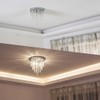 lifeholder Mini Chandelier, Crystal Chandelier Lighting, 2 Lights, Flush Mount