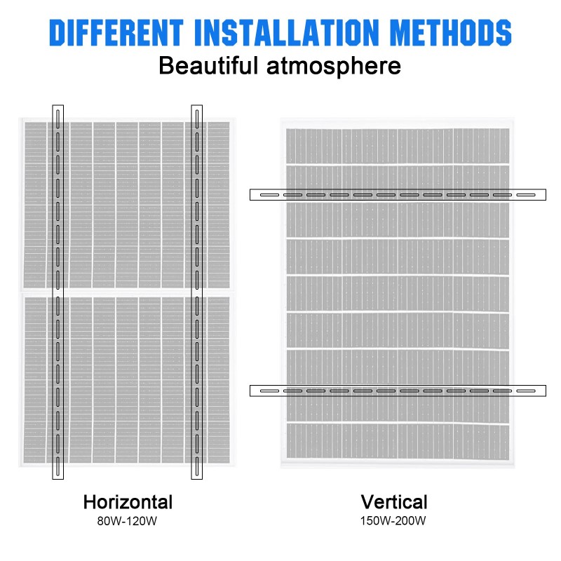 PFCTART 2 Set 45 Inch Solar Panel Bracket Mounting Balcony