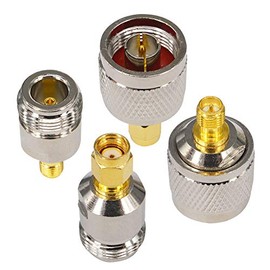 onelinkmore Signal Booster Adapter Kit N Type to RP-SMA Kit 4 Types N Male female to RP SMA Male Female for Wifi Antenna 4G Antenna CB Radio Antennas Broadcast Ham radio AV Transmitter TP-Link Netgear