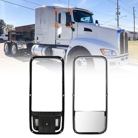 Sterlix Mirror Glass for Kenworth T660 T600 T370 Defrost Heated Lower Mirror Glass for Kenworth T660 T600 T370 Replacement Driver/Left & Passenger/Right Universal Side