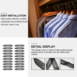 20pcs Hanger Sponge Cover Anti- Skid Hanger Foam Strips for Suits Garment