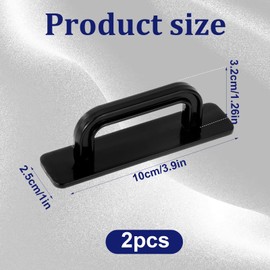 2 Pack Adhesive Handles, Stick on Cabinet Handles, No Drill Cabinet Pulls Peel and Stick, Cabinet Door Handles for Cabinet Closet Glass Sliding Shower Door Handle