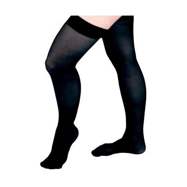 Medline MDS1709DBH Hosiery, Compression, Thigh, 20-30, Size D, Black