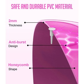 TOMSHOO Exercise Ball, Anti-Burst Gym Ball Yoga Ball With Air Pump Thickened Fitness Ball for Fitness, Pilates, Stability Balance for Physical Fitness, 45cm 55cm 65cm 75cm (Pink, 55cm)