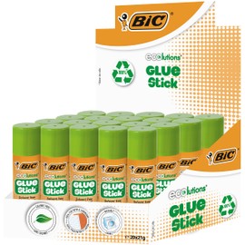 BIC Ecolutions Glue Stick (Box of 20), Green, 21g