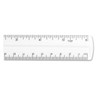 Westcott Shatter-Resistant Plastic Ruler, 6 Inch Length, Transparent (45016)